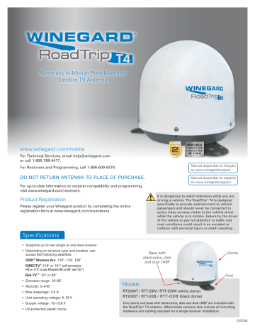 Winegard 35100 Radio Antenna User guide | Manualzz Winegard 35100 Radio Antenna User guide | Manualzz