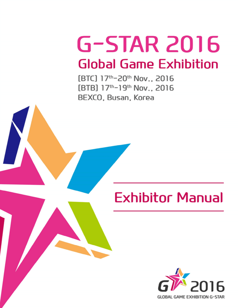 Exhibitor Manual Exhibitor Manual