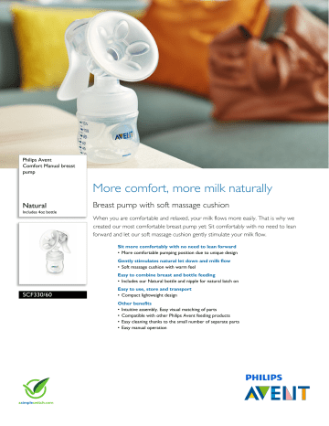 SCF330/60 Philips Comfort Manual breast pump SCF330/60 Philips Comfort Manual breast pump