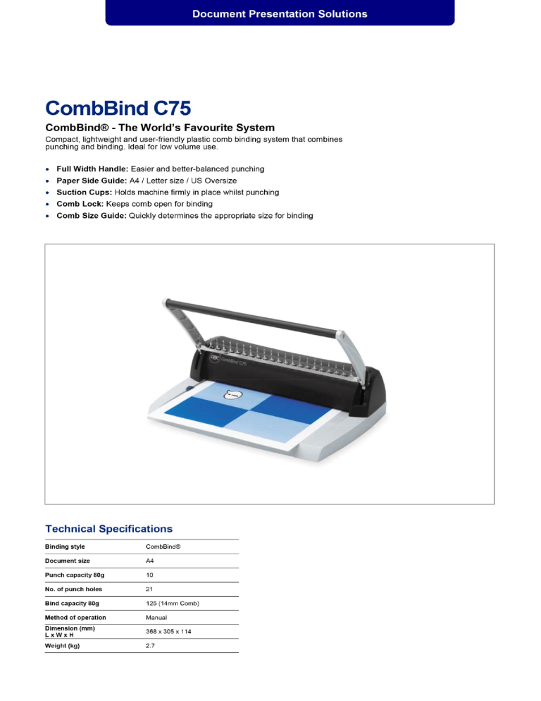 combbind c75 combbind c75