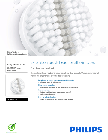 SC5992/10 Philips Exfoliating Cleansing Brush SC5992/10 Philips Exfoliating Cleansing Brush