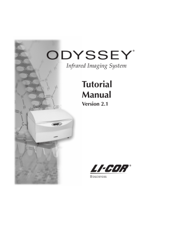 Odyssey Infrared Imaging System Tutorial Manual v 2.1 | Manualzz Odyssey Infrared Imaging System Tutorial Manual v 2.1 | Manualzz