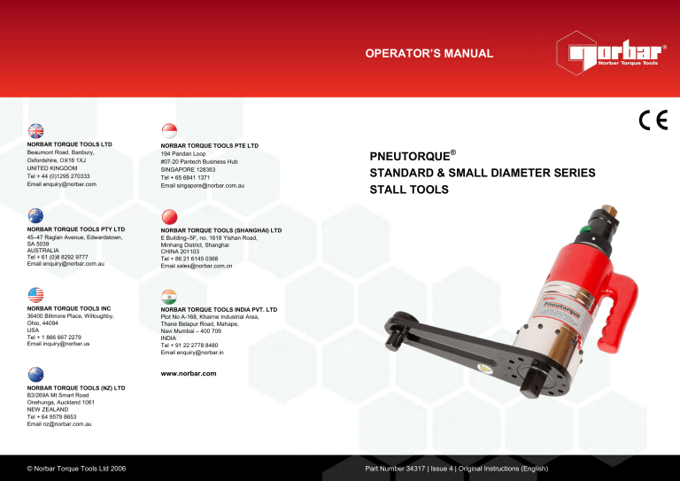 operator`s manual pneutorque® standard operator`s manual pneutorque® standard