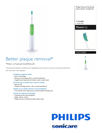 HX3110/04 Philips Sonic electric toothbrush HX3110/04 Philips Sonic electric toothbrush