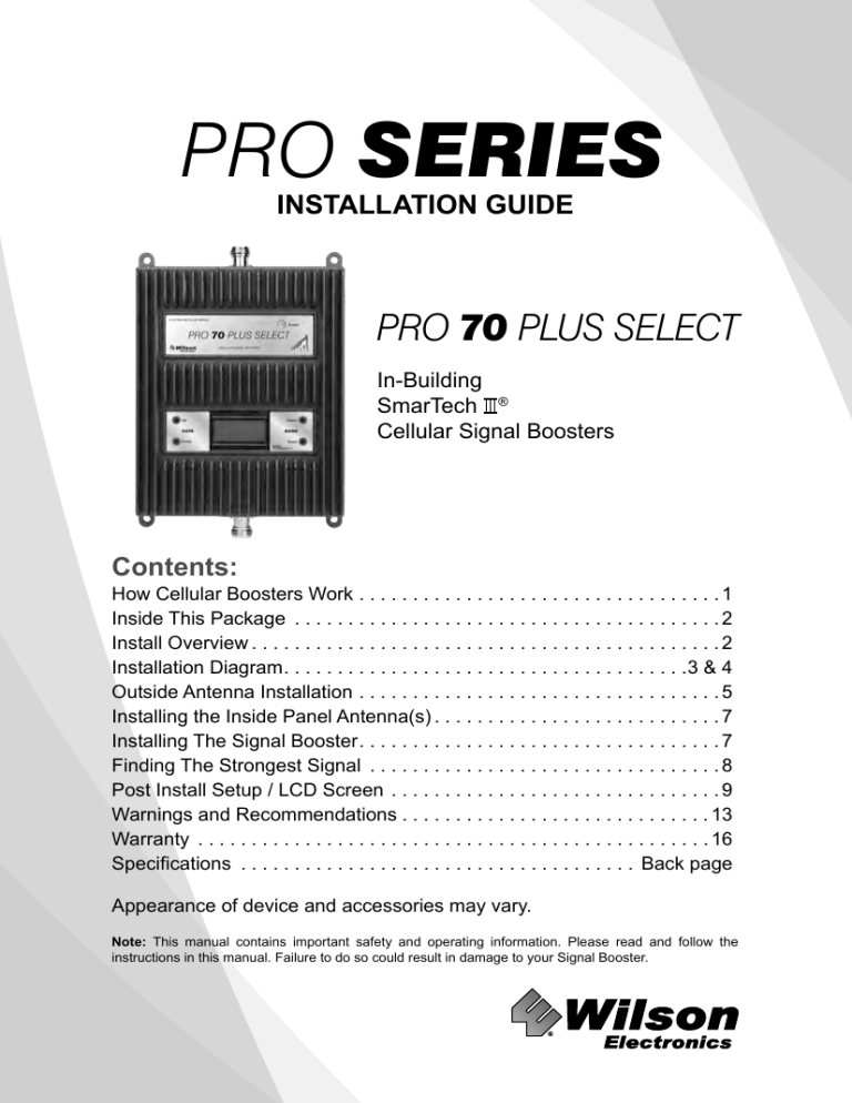 pro series - Wilson Amplifiers pro series - Wilson Amplifiers