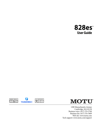 Device tab. MOTU 828es | Manualzz Device tab. MOTU 828es | Manualzz
