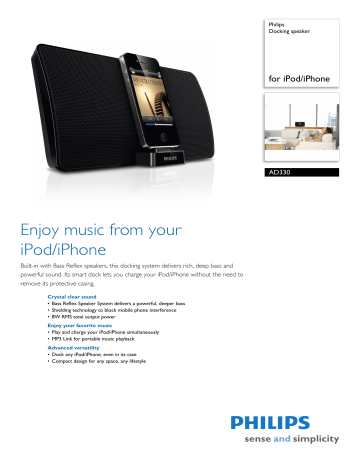 AD330/12 Philips Docking speaker AD330/12 Philips Docking speaker
