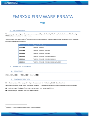 FMB Firmware Errata | Manualzz