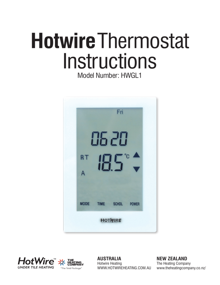 HotwireThermostat Instructions HotwireThermostat Instructions