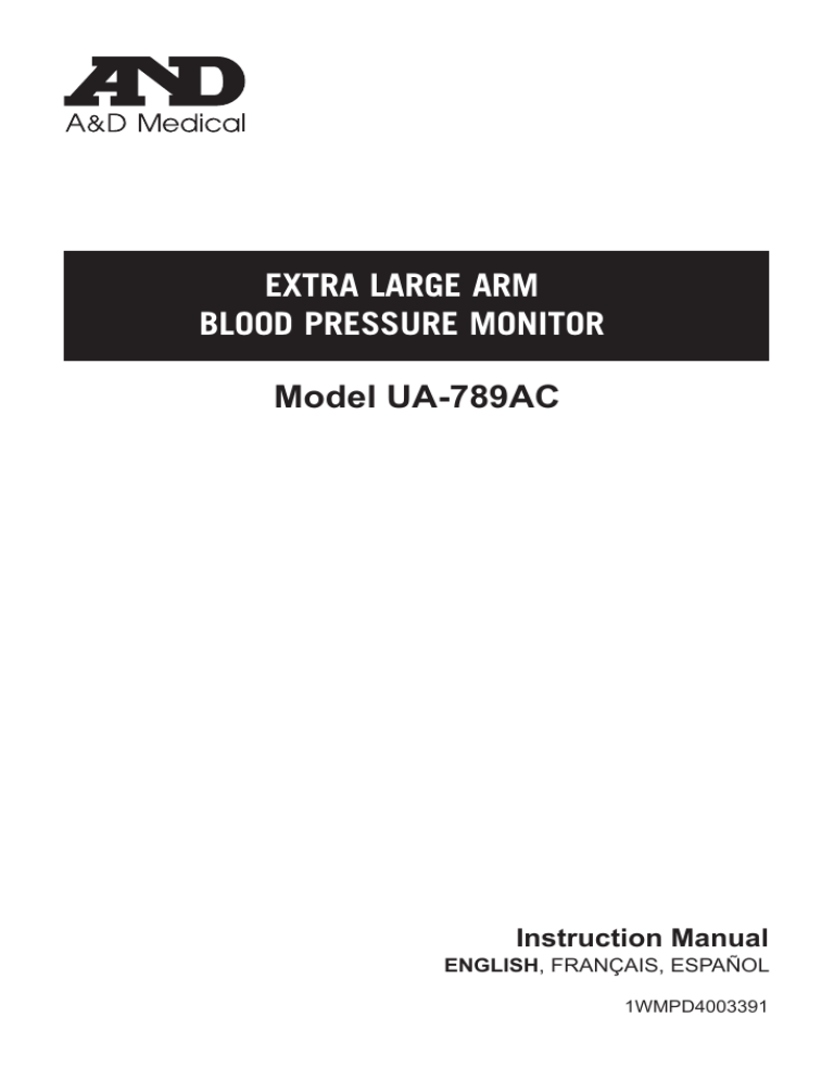 EXTRA LARGE ARM BLOOD PRESSURE MONITOR EXTRA LARGE ARM BLOOD PRESSURE MONITOR