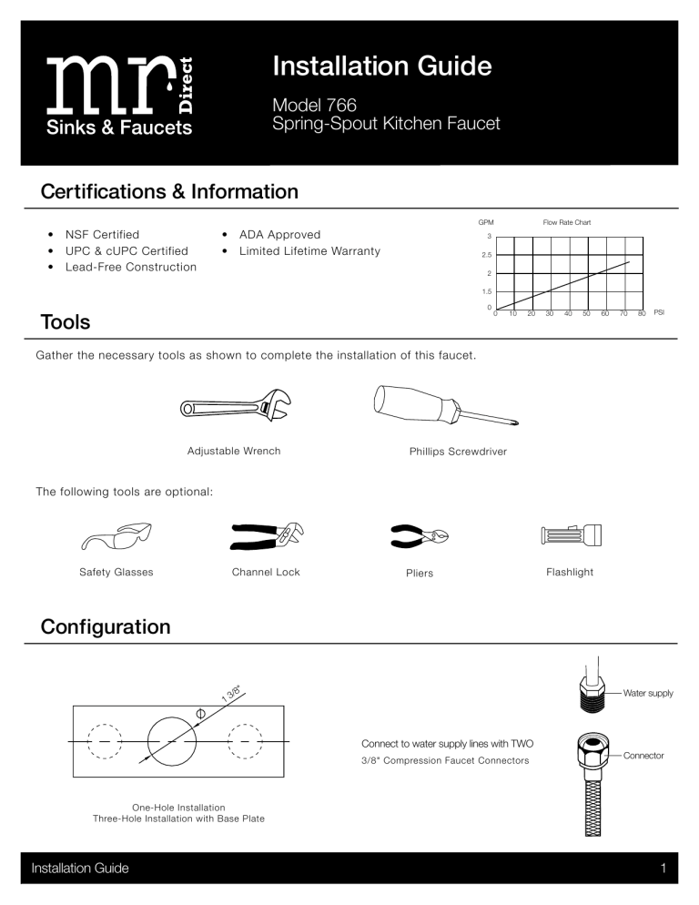 MR Direct 766-ABR, 766-BN Installation guide MR Direct 766-ABR, 766-BN Installation guide