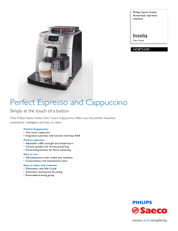 HD8753/81 Philips Automatic espresso machine | Manualzz