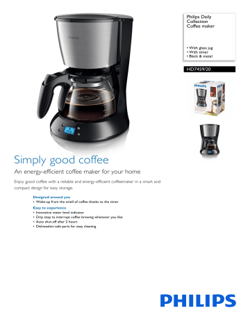 HD7459/20 Philips Coffee maker | Manualzz