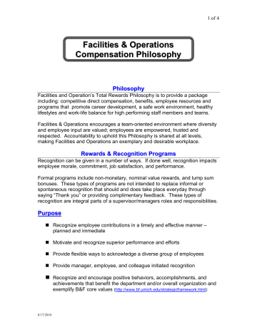 Rewards and Recognition Programs Rewards and Recognition Programs