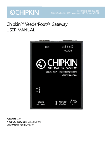 Chipkin CAS 2700-02 VeederRoot User manual | Manualzz Chipkin CAS 2700-02 VeederRoot User manual | Manualzz