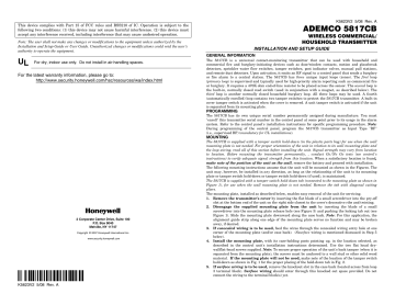 ADEMCO 5817CB Installation And Setup Manual | Manualzz
