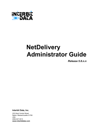 NetDelivery Administrator Guide | Manualzz