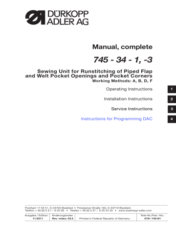 DURKOPP ADLER 745-34-1/-3 Program | Manualzz DURKOPP ADLER 745-34-1/-3 Program | Manualzz