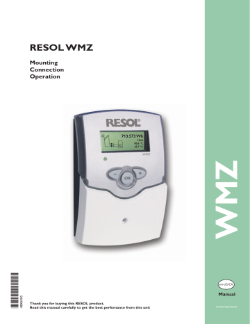Resol WMZ 115V Owner's Manual | Manualzz