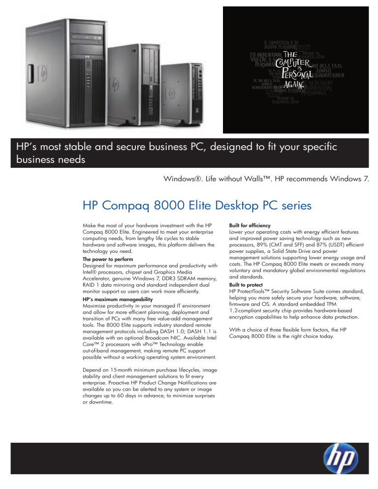 PSG Commercial Desktop Datasheet PSG Commercial Desktop Datasheet