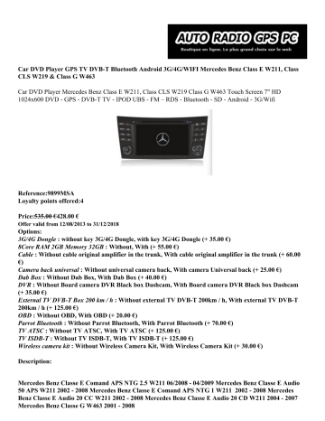 Car DVD Player GPS TV DVB-T Bluetooth Android 3G/4G/WIFI | Manualzz
