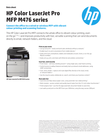 HP Color LaserJet Pro MFP M476 series | Manualzz
