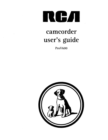 RCA PROV600 Camcorder User's Guide | Manualzz RCA PROV600 Camcorder User's Guide | Manualzz