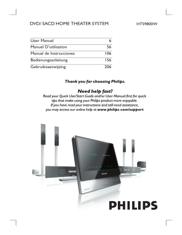 Philips HTS9800W/12, HTS9800W/05 User manual Philips HTS9800W/12, HTS9800W/05 User manual
