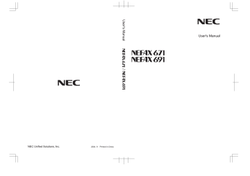 NEFAX 671 / NEFAX 691 User Manual | Manualzz NEFAX 671 / NEFAX 691 User Manual | Manualzz