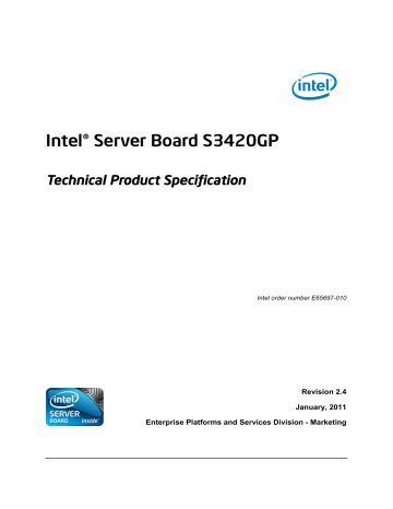 Intel® Server Board S3420GP | Manualzz