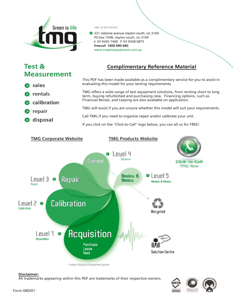 Complimentary Reference Material Complimentary Reference Material