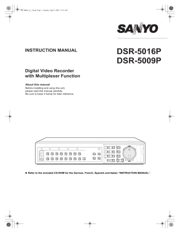DSR-5016P DSR-5009P | Manualzz DSR-5016P DSR-5009P | Manualzz