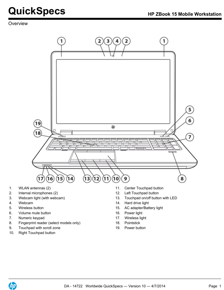 HP ZBook 15 Mobile Workstation HP ZBook 15 Mobile Workstation