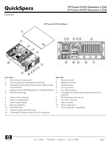 HP ProLiant ML370 Generation 6 HP ProLiant ML370 Generation 6