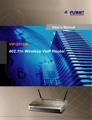 Planet VIP-281SW User's Manual | Manualzz Planet VIP-281SW User's Manual | Manualzz