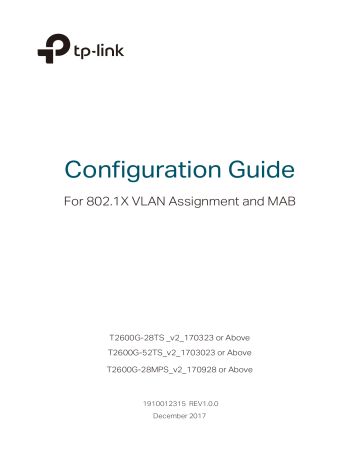 Configuration Guide for 802.1X VLAN Assignment and MAB | Manualzz