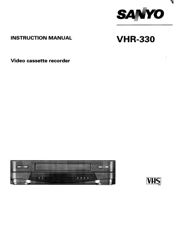 Sanyo VHR-330 Instruction manual | Manualzz