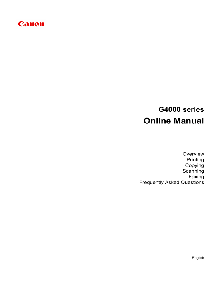 Canon 1515C002, G4000 series, PIXMA G4500, PIXMA G4400 User manual Canon 1515C002, G4000 series, PIXMA G4500, PIXMA G4400 User manual