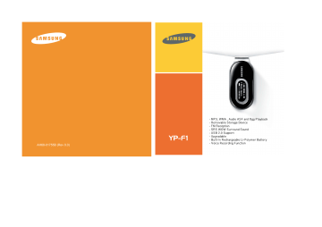 Samsung YP-F1Z User Manual | Manualzz Samsung YP-F1Z User Manual | Manualzz