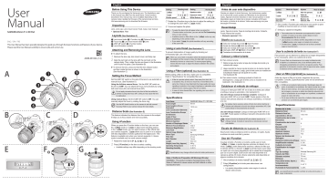 Samsung 85 mm F1.4 ED SSA Premium-Porträt User manual | Manualzz