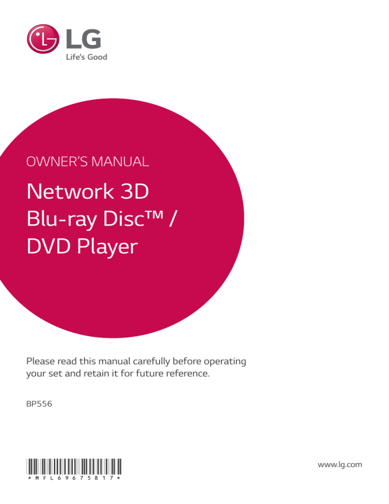 LG BP556 Owner's manual LG BP556 Owner's manual
