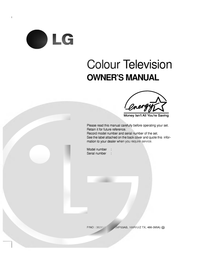 LG RT-39NZ43RB Owner's manual LG RT-39NZ43RB Owner's manual