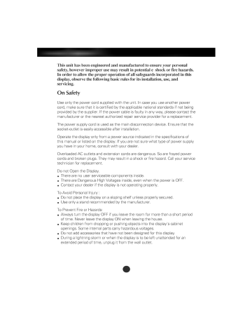 LG L1510SF Owner's manual LG L1510SF Owner's manual