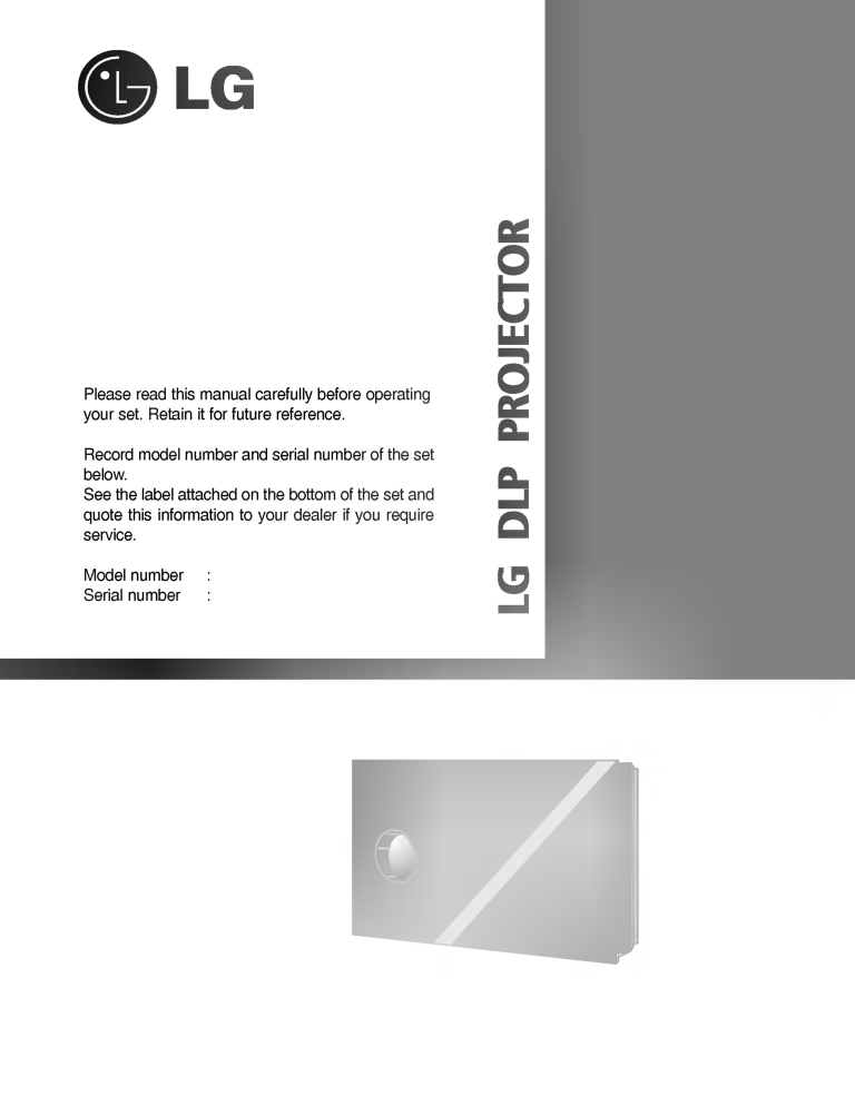 LG AN110B-JD, AN110B Owner's manual LG AN110B-JD, AN110B Owner's manual