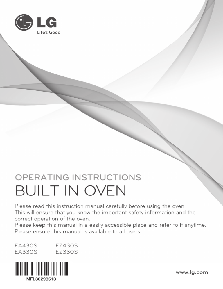 LG EA330S, EA430S Owner's manual LG EA330S, EA430S Owner's manual