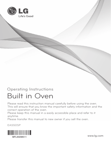 LG EA550SP Owner's manual LG EA550SP Owner's manual