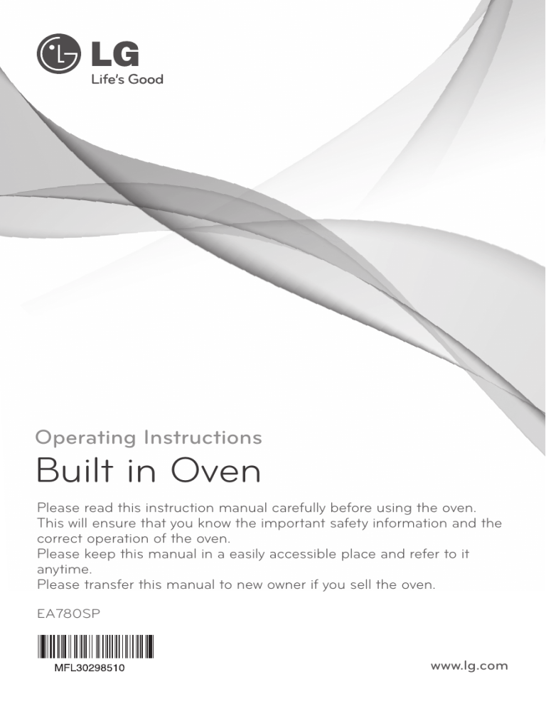 LG EA780SP Owner's manual LG EA780SP Owner's manual