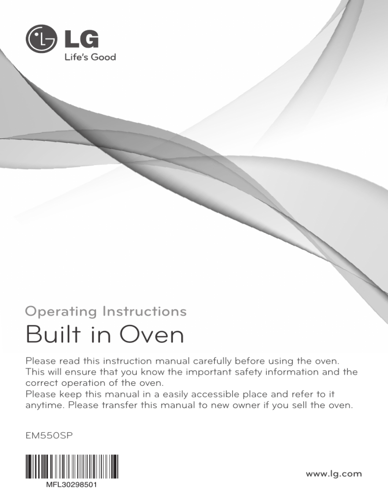 LG EM550SP, LB642058S Owner's manual LG EM550SP, LB642058S Owner's manual