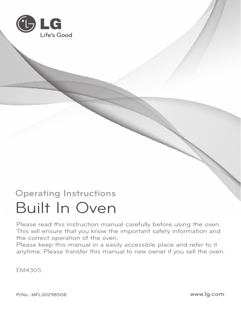 LG EM430S Owner's manual LG EM430S Owner's manual