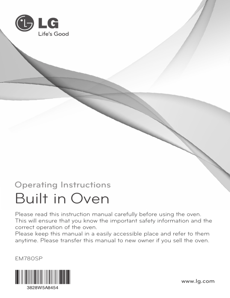 LG EM780SP, LB652088S Owner's manual LG EM780SP, LB652088S Owner's manual